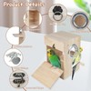 Parakeet Nesting Box Transparent Design, Natural Wood Bird Nest Breeding