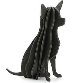 Lovi ロヴィ オーナメントカード チワワ 6cm BK ブラック 白樺 組み立て式 フィンランド製 【LVLOMCHIHUA】