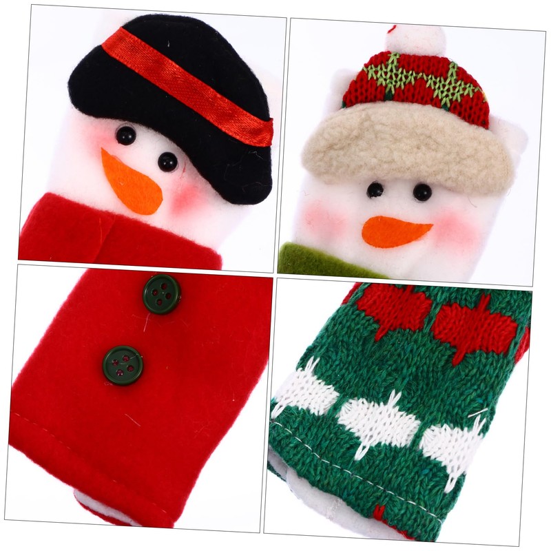 LABRIMP Snowman Themed Handle Covers 3 Pack Snowman Fabric Handle
