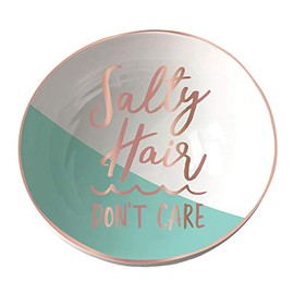 Slant Collections Creative Brands Ceramic Trinket Bowl, 4-Inches, Salty Hair