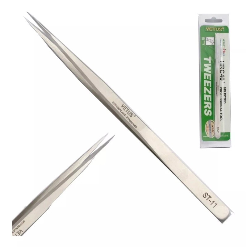 Vetus Pinzas Pestañas Postizas Acero Vetus Esd-11 Plata Full