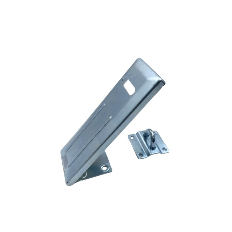 NUSET 6" Single Hinged Hasp with Rolled Edges and Laminated