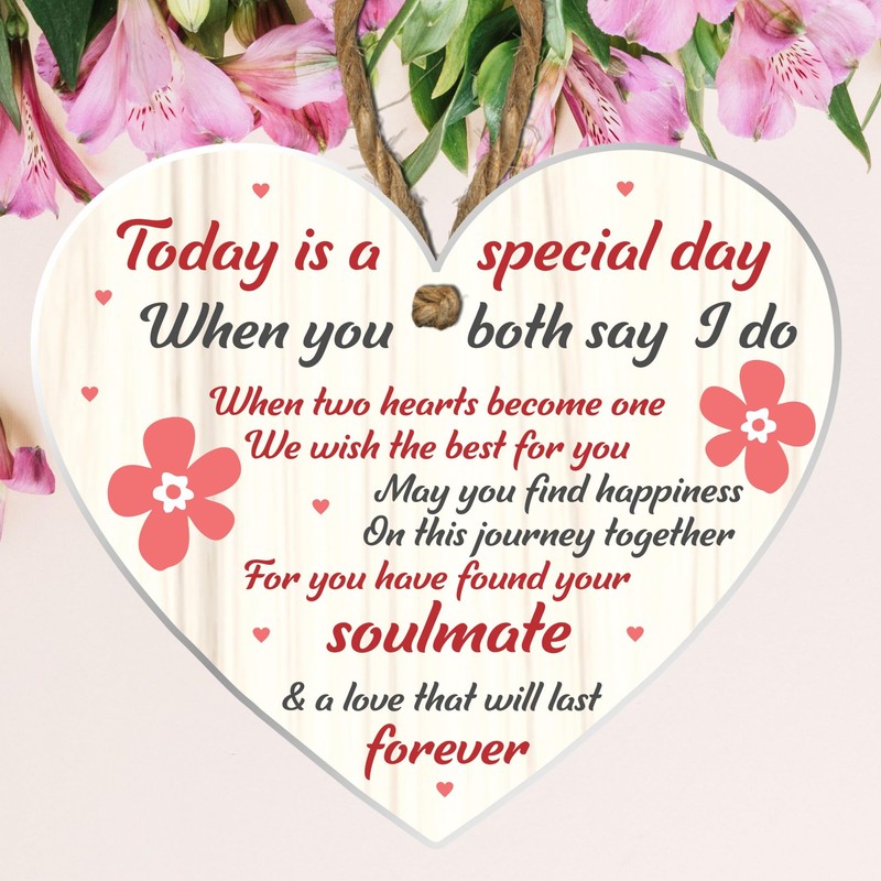 Mr and Mrs Wedding Gift Acrylic Heart Plaque - Bride