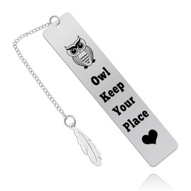 Thank You Gifts Bookmark Inspirational Gift for Reading Book Lover Bookworm Readers Bookish Owl Bookmark for Adults Friends Coworker Son Daughter Graduation Christmas Birthday Gift for Women Men Teens
