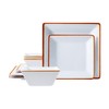 TP 12-Piece Melamine Dinnerware Sets, Plates and Bowls Dishes Set