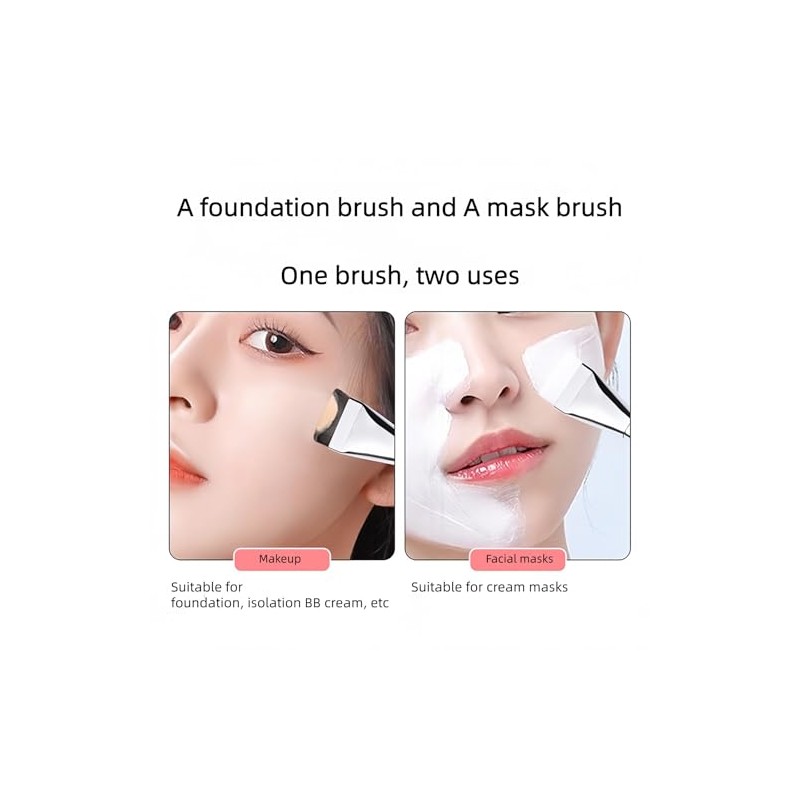 2-in-1 Makeup & Mask Brush – Silicone Foundation Applicator for