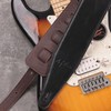 Nefelibata 3" Wide Guitar Strap, Adjustable Full Grain Leather Guitar