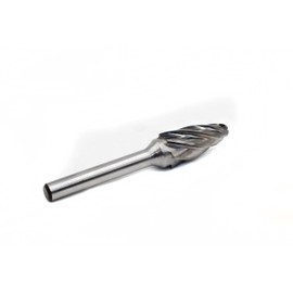 YUFUTOL Carbide Burr - SF5-NF Aluma-Cut Carbide Rotary Burr Bits File for Aluminum 1/4 Inch Shank Die Grinders, 1/2 Inch Head Diameter, 1 inch Flute length, Tree Shape Radius End, 1pcs