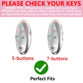 Simocky Fit for Hyundai Key Fob Cover with Diamond Keychain, Compatible with Hyundai 2023 2024 loniq 6 Grandeur GN7 KONA Smart Key Protector for Women (5/7 Buttons, Purple)