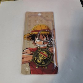 Unbranded One Piece Monkey D Luffy Straw Hat Skull Rudder Metal Keychain Keyring Key chain