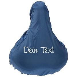 Shirtinstyle Premium Protective Cover Saddle Protector with Your Desired Text, Bicycle, Protection, Cover, Cover, Blue