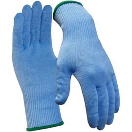 SLICK KIT Cut Resistant Gloves, ANSI A6 Food Safe Heat Resistant Gloves for Kitchen, Butchery, Industrial, Construction, 1 Pair, Blue (Large/9)