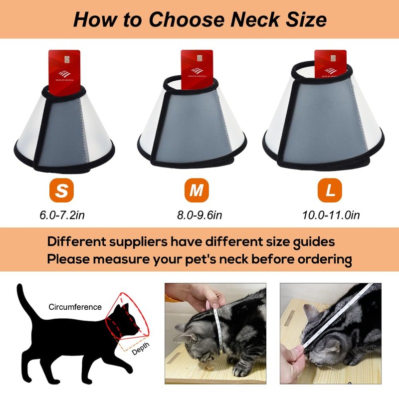 Vivifying Cat Cone, Adjustable Recovery Pet Cone, Three Sizes Lightweight