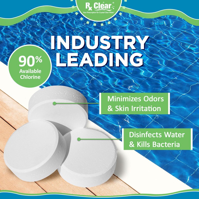 Rx Clear 3" Inch Chlorine Tabs | 5 Pounds |