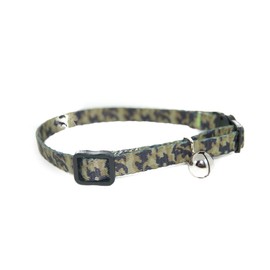 Pet Palace® "MILITARY MOGGY" camouflage green safety cat collar camouflage cat collar with safety elastic