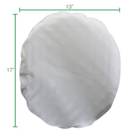 PCP Convoluted Foam Ring, Donut Cushion with Removable Cover, White, (6235)