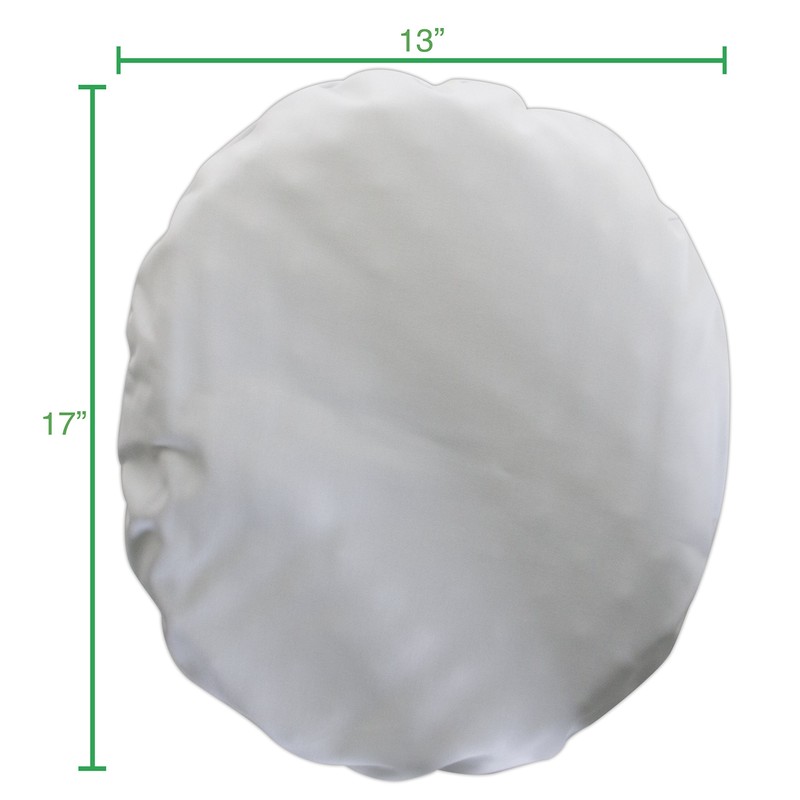 PCP Convoluted Foam Ring, Donut Cushion with Removable Cover, White,