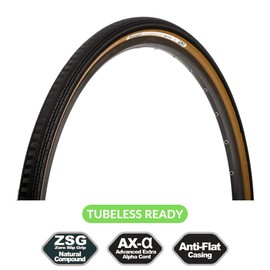 Panaracer Gravelking Semi Slick TLC Folding Tyre Gravel Tyre, Black/Brown, 700 x 43c