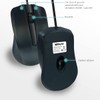 Waytex 65106 USB-Maus, kabelgebunden, schwarz, mit 3 Tasten und optischem