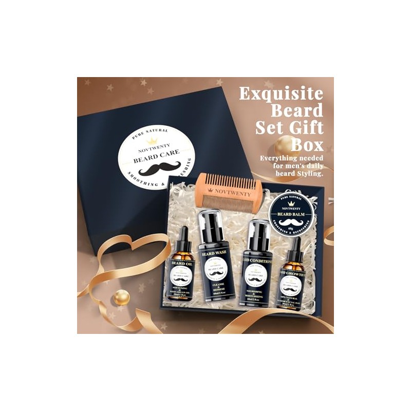 Beard Growth Kit Pcs Care For Men Includes Wash Oil