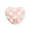 MACKENZIE-CHILDS Heart Knob, Decorative Drawer Pull Knob, Pink-and-White Rosy Check