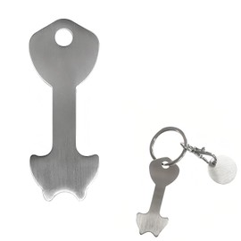 Luckious Set of 2 Shopping Trolley Release Keys,Shopping Trolley Remover,Stainless Steel Removable Shopping Trolley Token,Coin Keychain