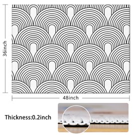 Office Chair Mat for Hardwood & Tile Floor 48"x36",Boho Rainbow Computer Rolling Chair Mat Carpet Under Desk Non Slip Gaming Rug Low-Pile Large Protector Mat