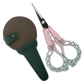 YOUGUOM Sharp Detail Scissors with Case Embroidery Sewing Crafting Scissor for Needlework Threading Craft Artwork DIY Tools, Little Crocheting Shears Pink