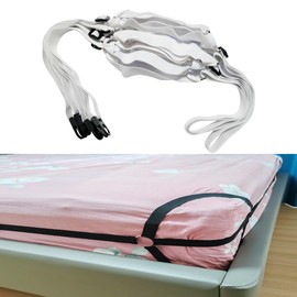 Eopocdor Bed Sheet Tensioner, Adjustable, Mattress Holder, Elastic Bedding Holder Band to Keep Leaves on the Bed, 360 Degree Handle Bed Sheet Straps (B)