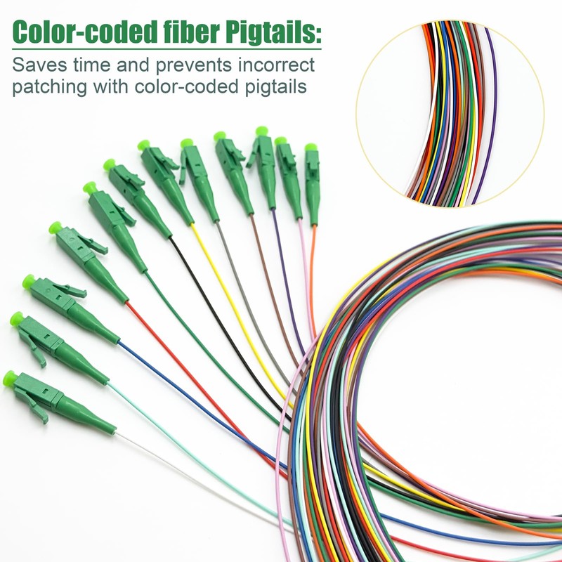 Bangun 4Pcs 1.5 Meter 12 Strand Single Mode LC APC