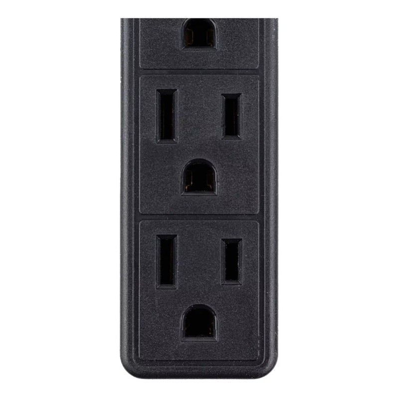 Cnx Barra Multicontacto De 6 Tomas Polarizadas De 20cm Negro