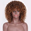 FALAMKA Short Brown Wig Afro Wig Curly Wig Women Daily