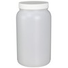 JG Finneran 9-205B HDPE Standard Wide Mouth Jar with White