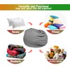 Dafftos Stuffed Animal Storage Bean Bag Chair Corduroy Toy Cover