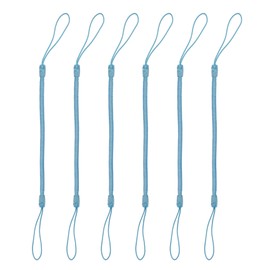 sowaka 6 Pcs Tether Lanyard for Touch Pens Elastic Plastic Coil Spring Straps Replacement Retractable Anti Lose Tablet Pens Straps for Tethering Drawing Pen to Touchscreen (Blue)