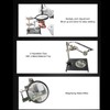 6X Magnifier with Auxiliary Clip Magnifying Glass Holder Third Hand