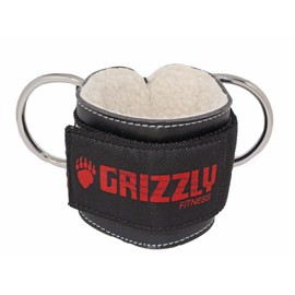 Grizzly Fitness 8600-04 3-Inch Leather Ankle Strap