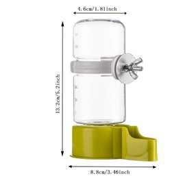 Shengsenfu Automatic Bird Water Dispenser, Automatic Bird Water Feeder, Parrot Feeder, Bird Cage Suspended Automatic Bird Feeder Water Bottle with Secure Cage Mount, Rabbit Watering System (Blue)