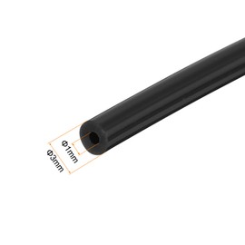 uxcell Silicone Tubing, 1/25"(1mm) ID x 1/8"(3 mm) OD 9.8Ft Silicone Rubber Tube Air Hose Water Pipe for Pump Transfer Black