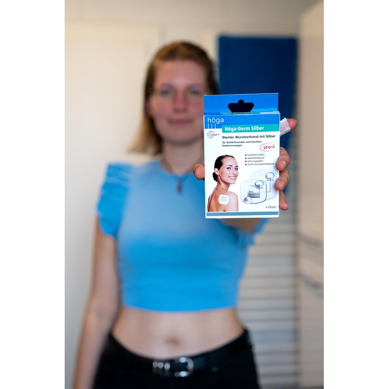 Höga-Derm Silber, Sterile Wound Dressing with for Abrasions and Light