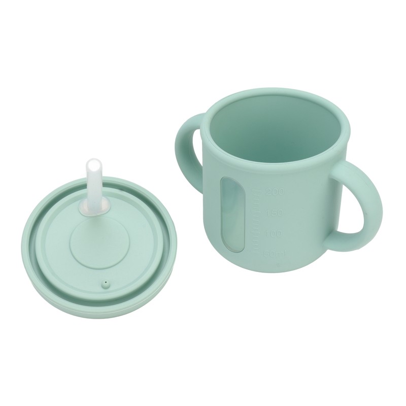 Silicone Sippy Cups Double Handles Lightweight Toddler Training Cup with