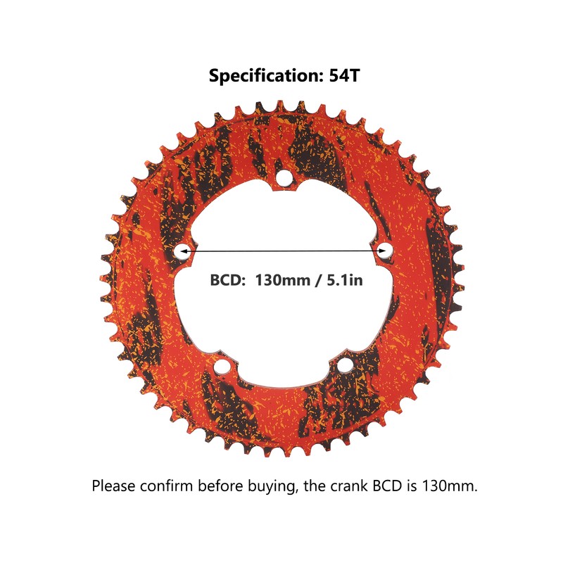 BOLANY Bicycle Chainring 54T BCD130 Bike Chain Ring Positive Negative