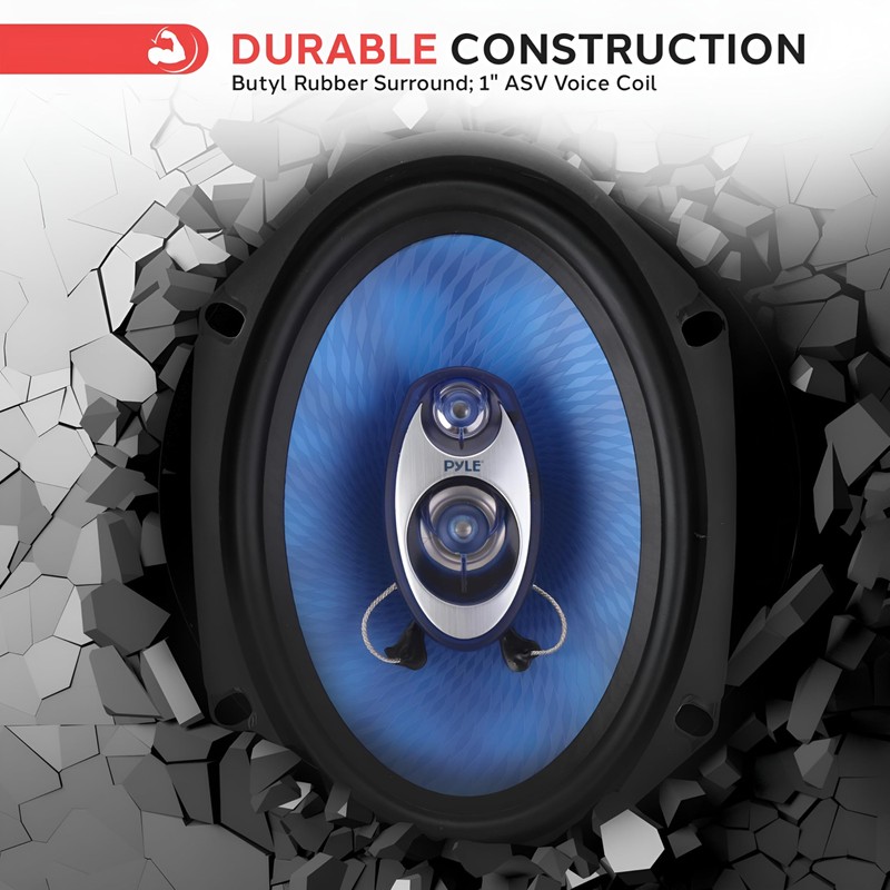 Pyle 6.5" Three-Way Sound Speaker System-180 W RMS/360W Power Handling