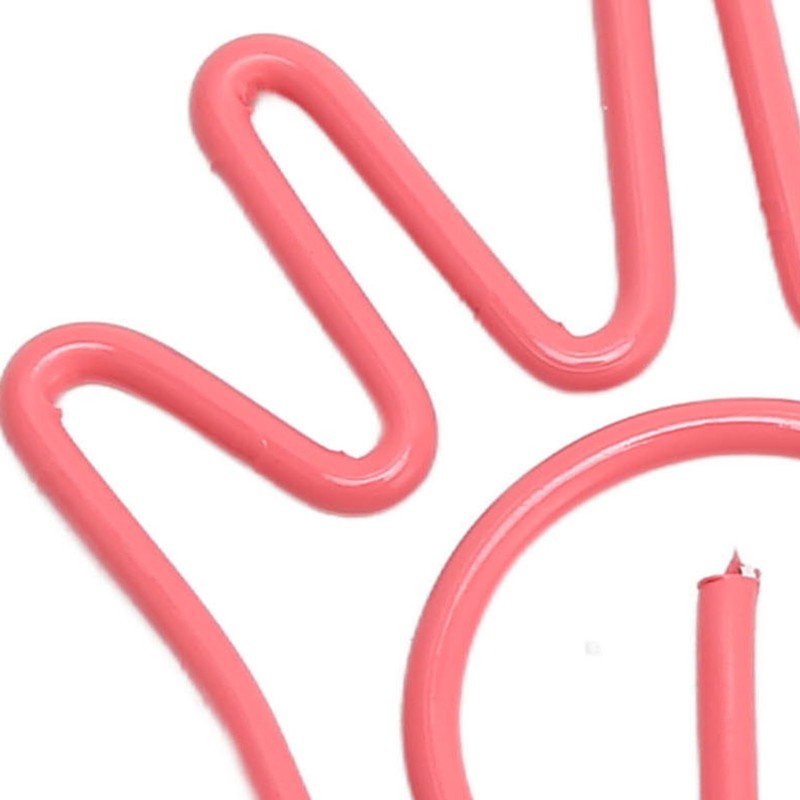 100Pcs Paper Clip Metal Hand Shaped Design Rustproof Paperclip Decoration