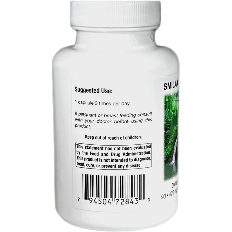 Supreme Nutrition Smilax Supreme, 90 Pure Sarsaparilla Vegetarian Capsules