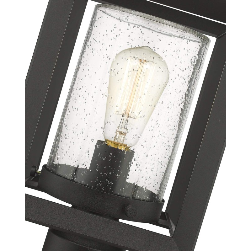 Emliviar Post Lights Outdoor Fixture, 1-Light Lamp Post Lantern, Black