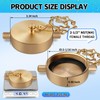 AquaNPT Brass Fire Hose Connection Cap, 2-1/2" NST(NH) Fire Hydrant