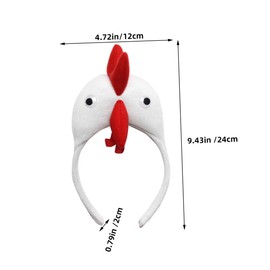 FRCOLOR Easter Cartoon Rooster Headband for Cute Animal Party Hair Accessories Comfortable Cosplay Headdress for Birthdays Themed Events Fine Craftsmanship Unique Design