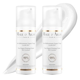 Dúo Cuidado Crema Facial Reafirmante | 100% Natural Orgánico Vegano Antiedad | Hidratante Alisa Repara Flacidez Con Macadamia Rosa Damascena Y Aceite De Argán | Marie d’Argan