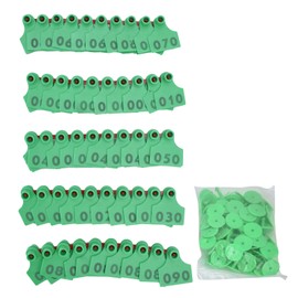 100Pcs TPU Pig Cow Ear Tag with Number 001‑100 Ear Label Tag Farm Livestock AccessoryGreen